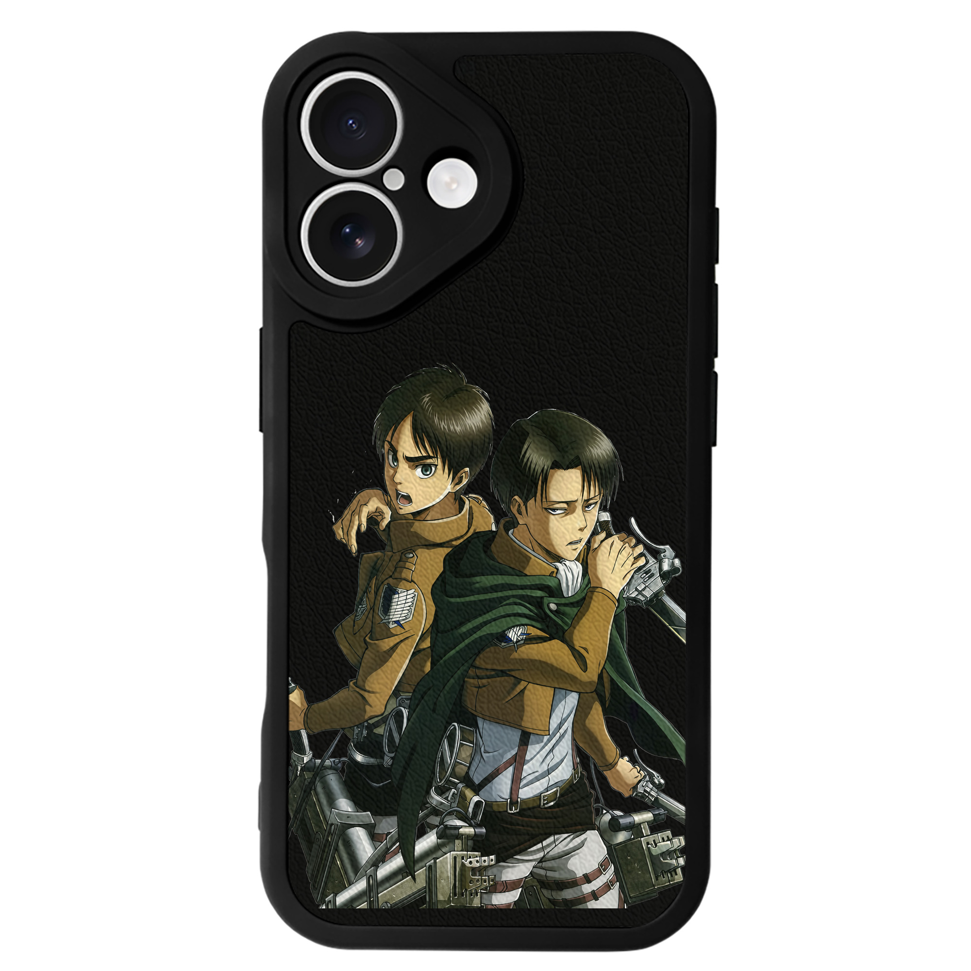 （画像用） 進撃の巨人 リヴァイ·アッカーマン Attack on Titan Levi Ackerman 【iPhone 16シリーズ対応】シリコンスマホケース（レザー調） 材質：シリコン